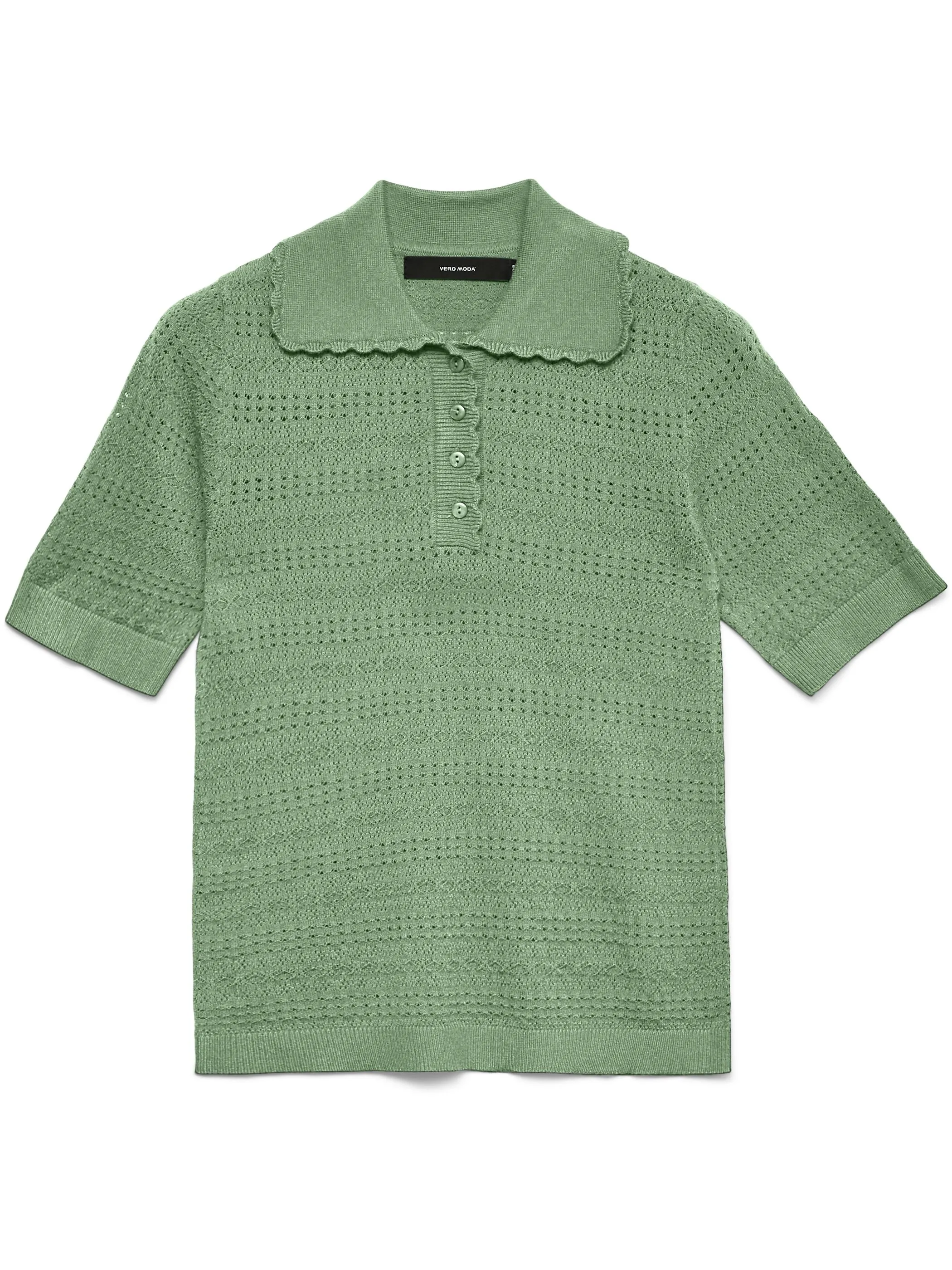 Vero Moda 10340101 VMLIMONE SS SCALLOP P Grün 922157 299515 1